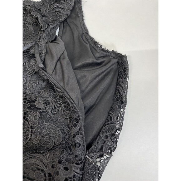 "Annabella" Black Lace Sleeveless Little Black Cocktail Dress Size Small. Formal - Picture 4 of 10
